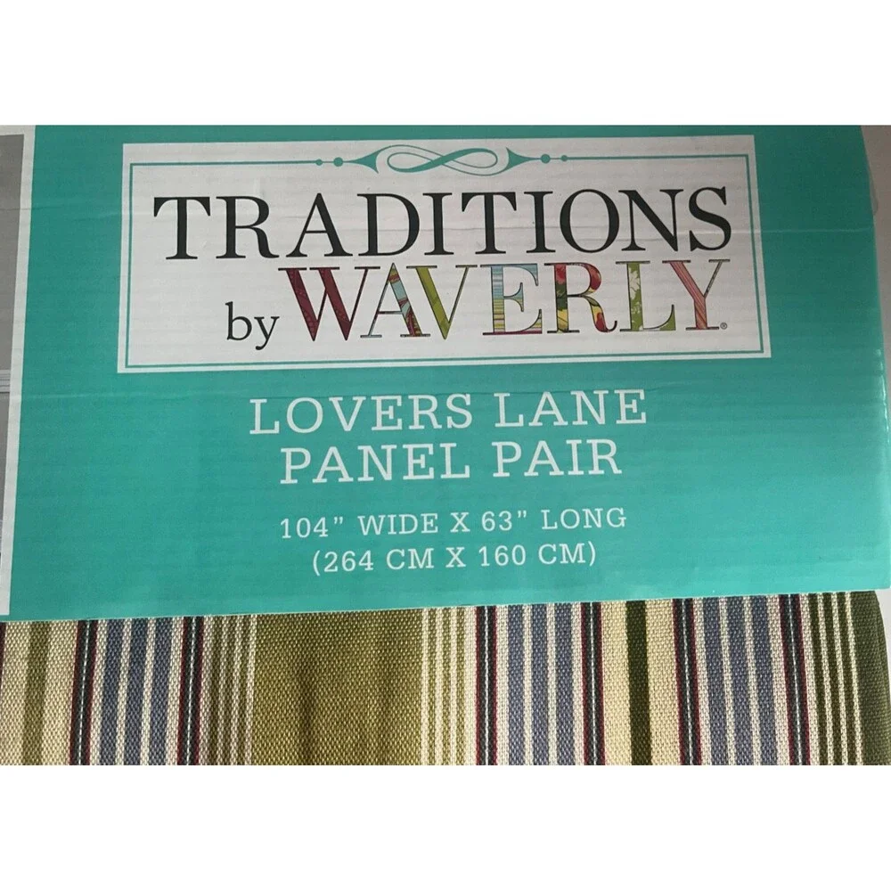 Waverly Lover's Lane Rod Pocket Curtain Panels 52x63
